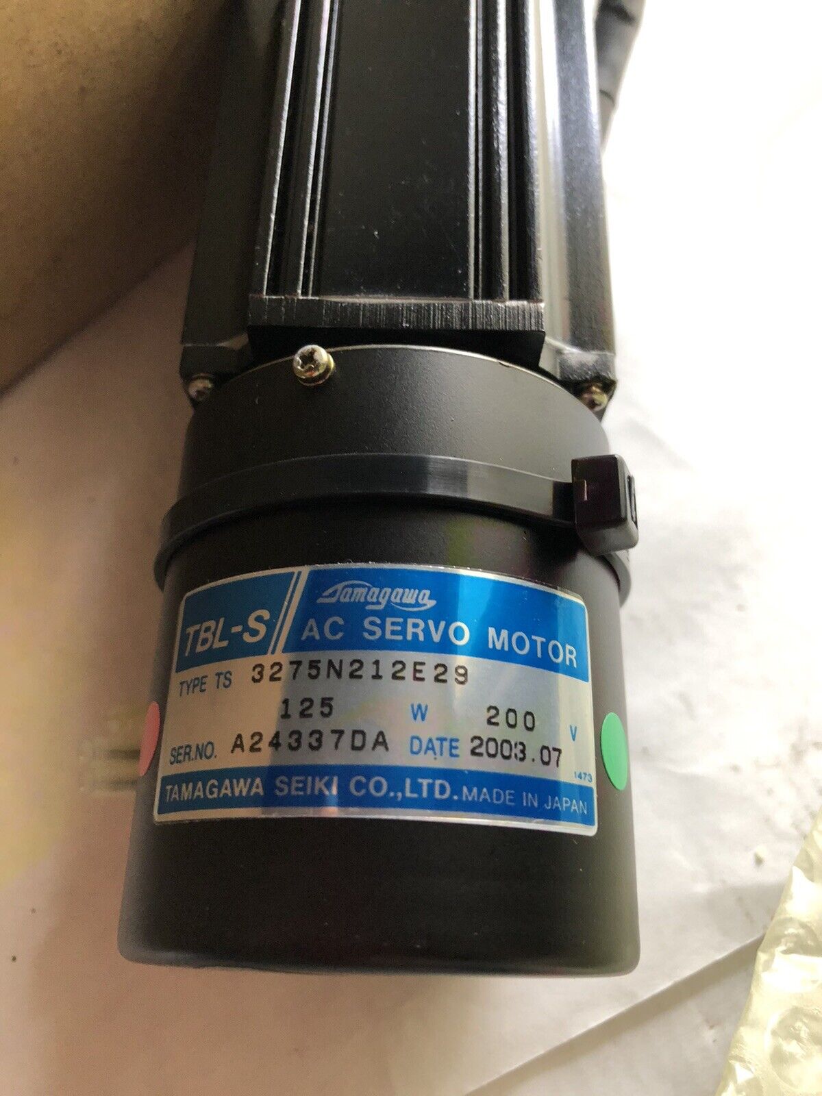 New Tamagawa Ts 3275N212e29 Ac Servo Motor,Tbl-S,200 Vac,Tc