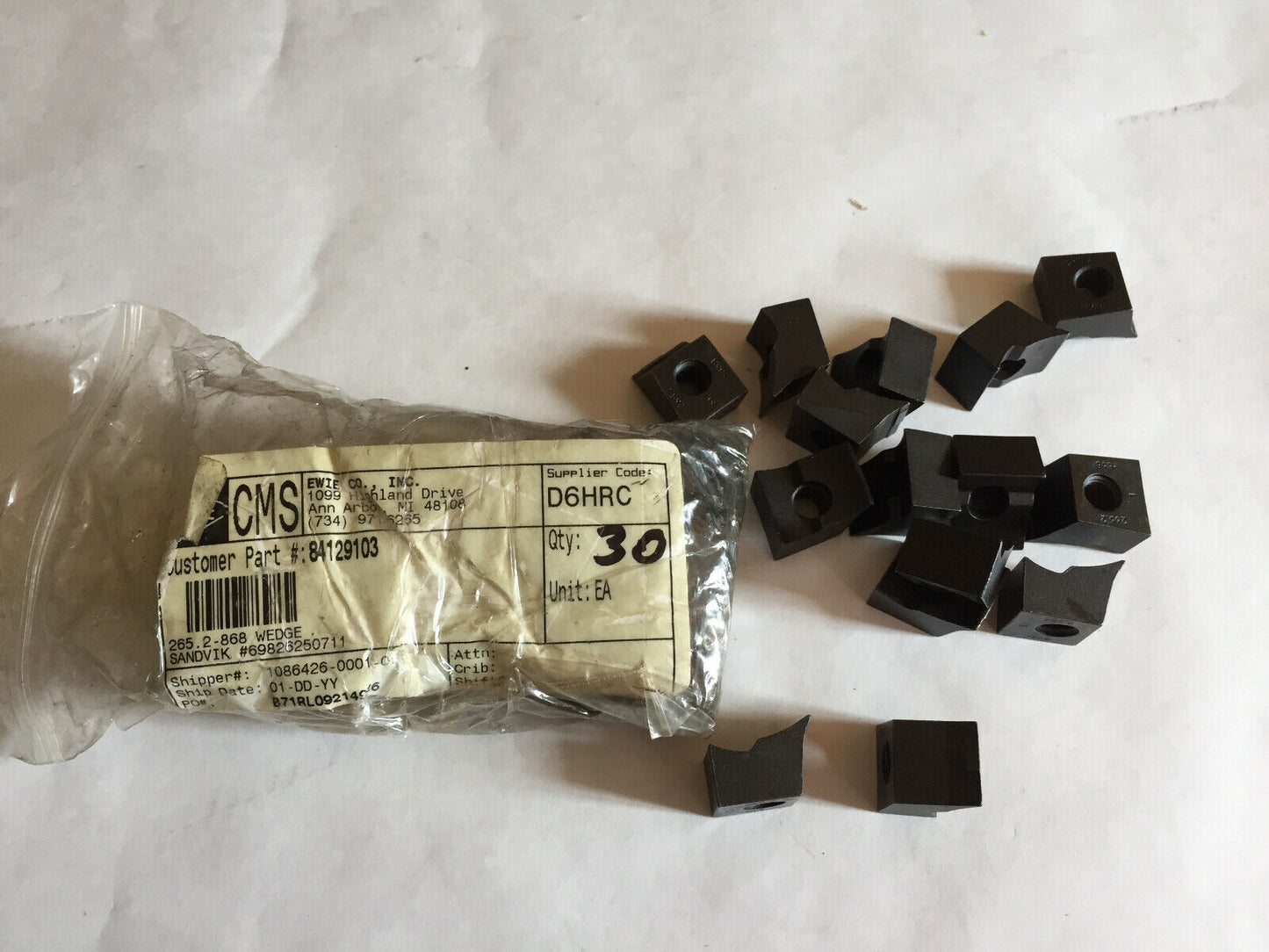 New Lot 30 Sandvik 265.2-868 T-Max Facemill Insert Wedges Nos 265.2 868,Sl