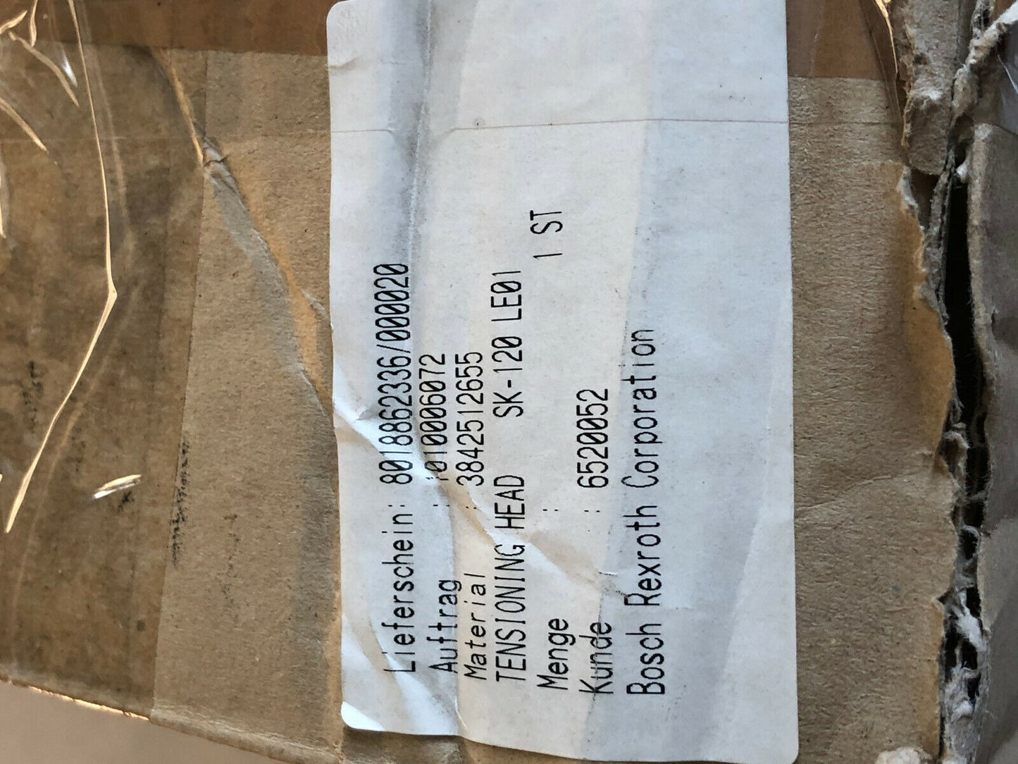 New Bosch 3842512655 Tesnioning Head. Sk-120 Le01, Sj