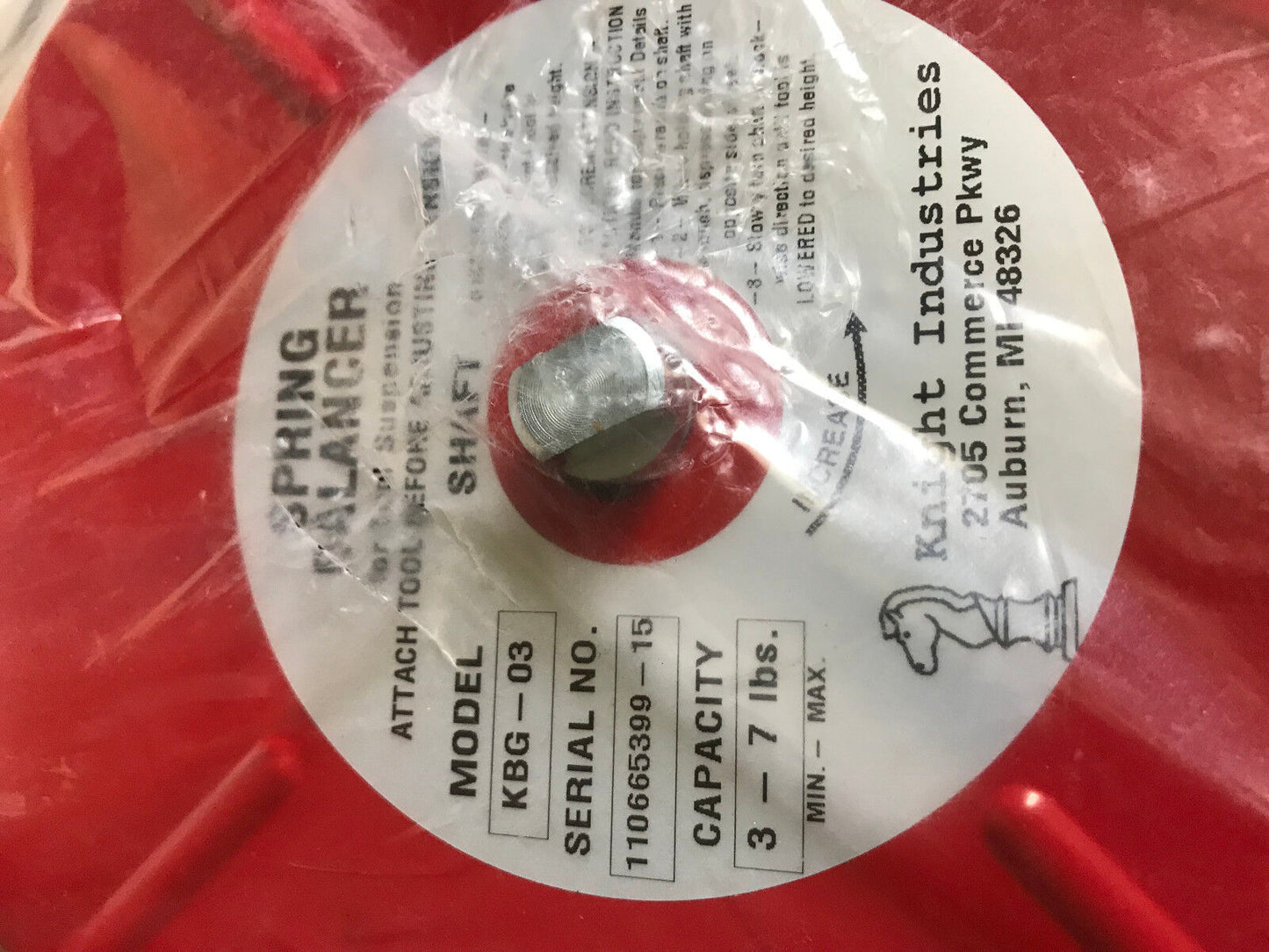New Knight Industries Kbg-03, Heavy Duty, Balancer Reel, 3-7Lbs,Eq