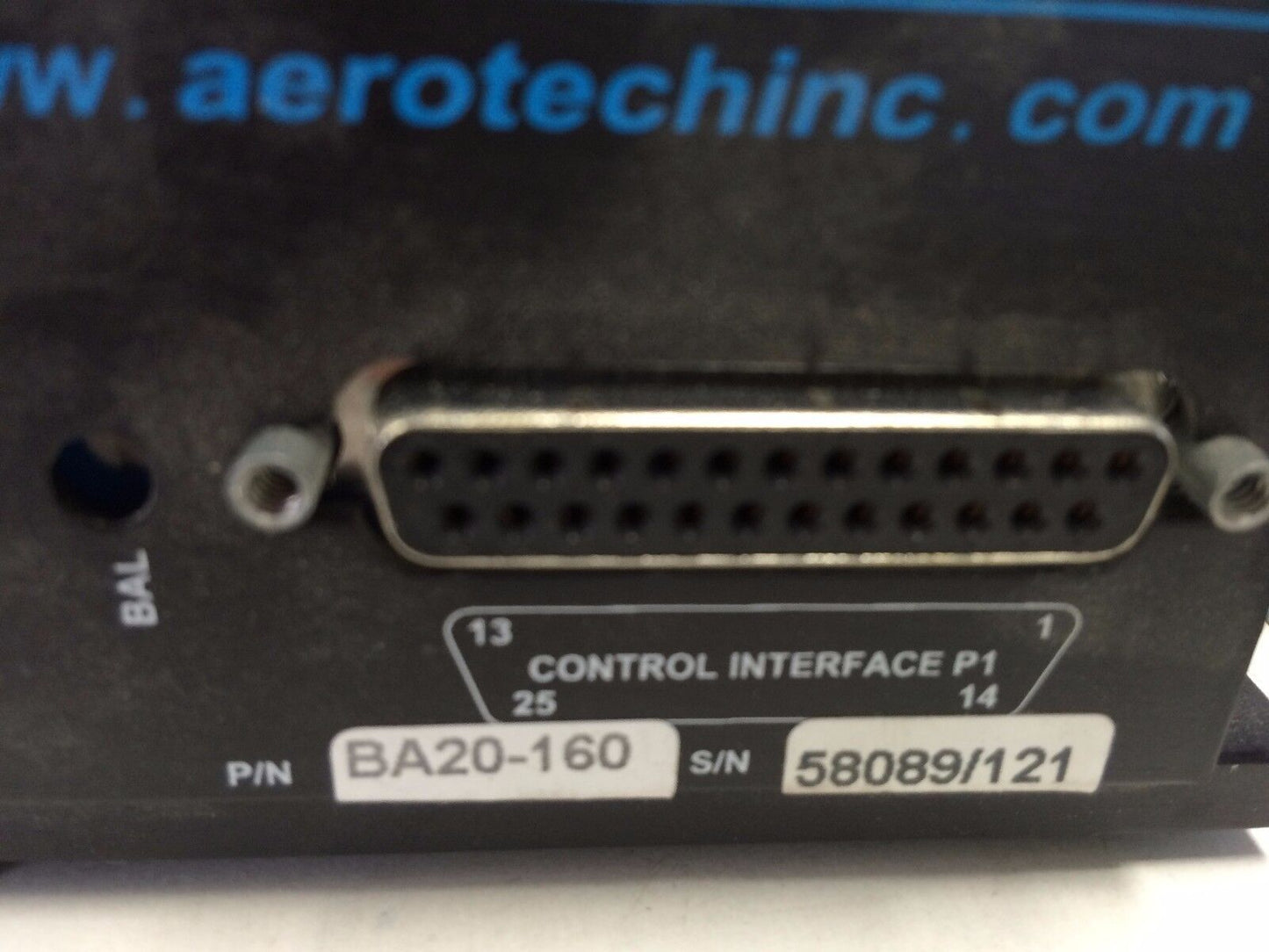 Aerotech Ba20-160 Servo Amplifier,3-Ph,0-400Hz, 7.1A Rms Industrial Ba20,Em