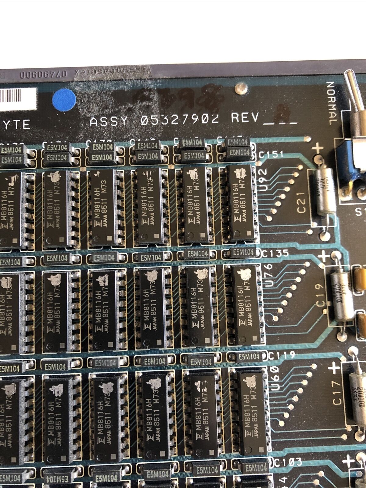 Measurex 05327902 Pcb Board Assy No 05327902 Video Memory 128K Byte,Ax,Ad