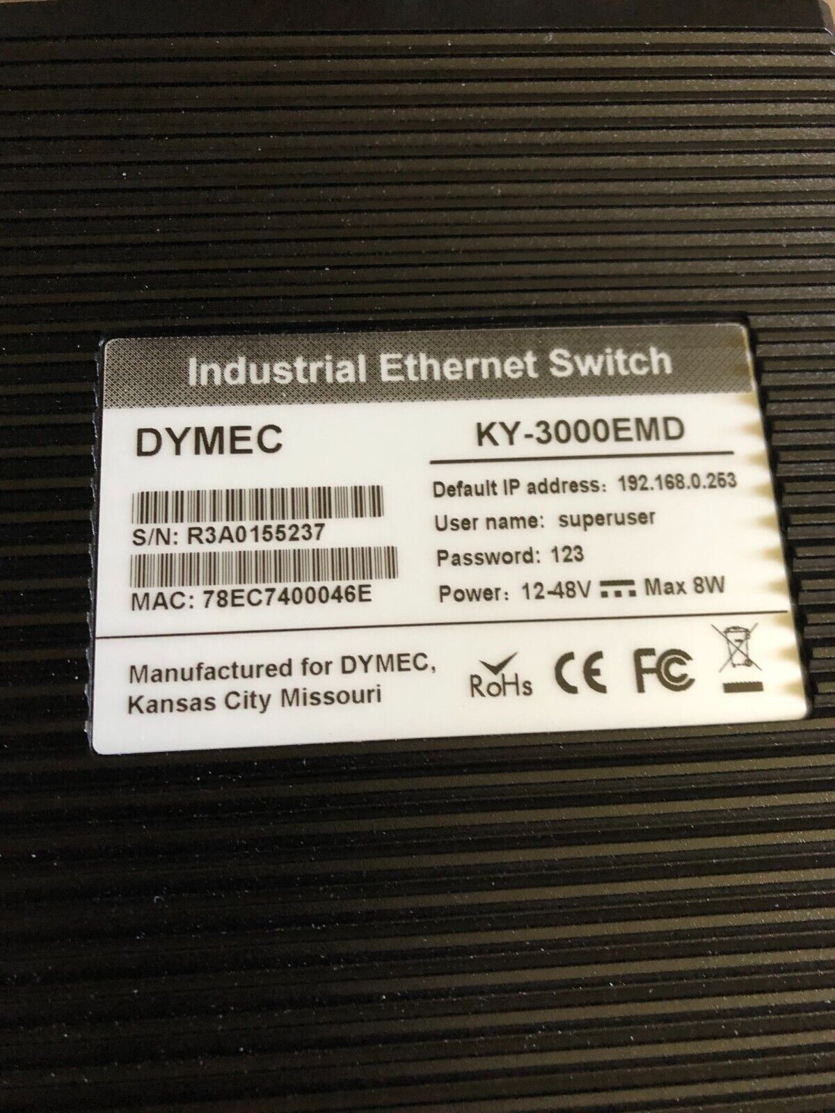 New Dymec Ky-3000Emd, Managed Industrial Ethernet Switch ,Ky3000emd,Bj