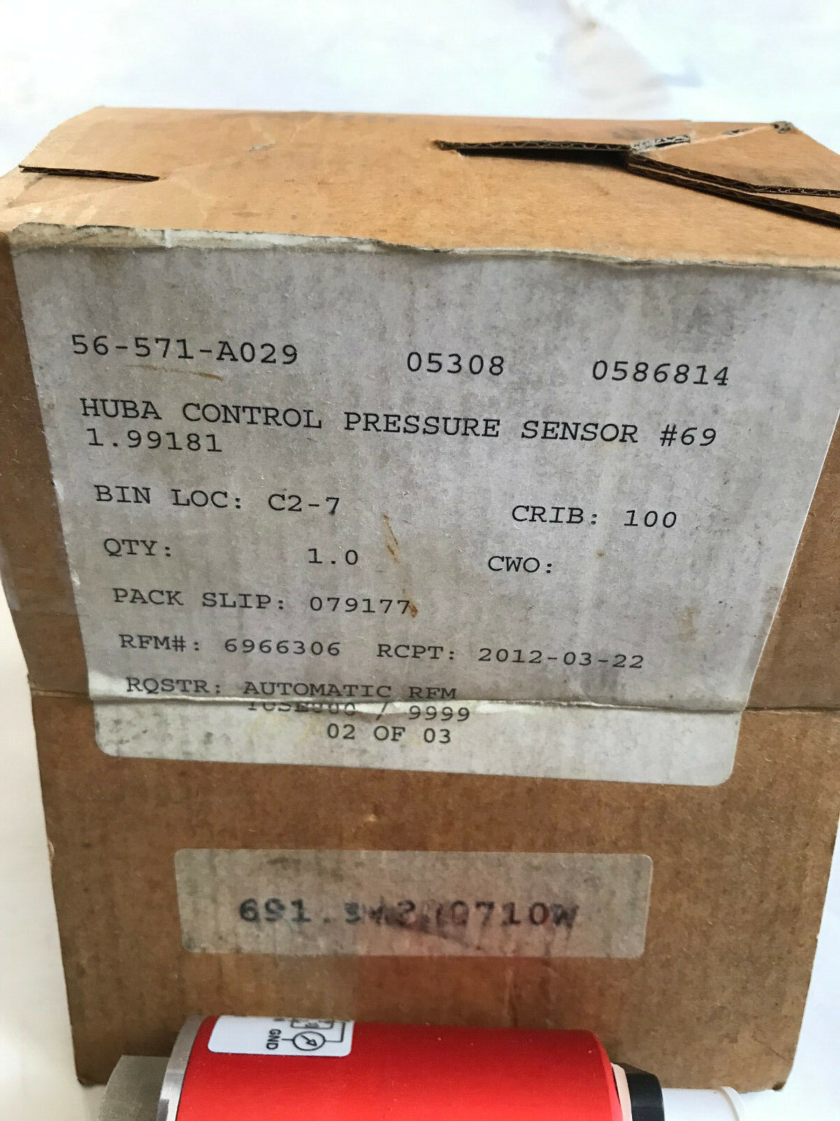 New Huba Control 691.94300710W0 Pressure Sensor. 500Bar Max,11-33Vdc,Sd
