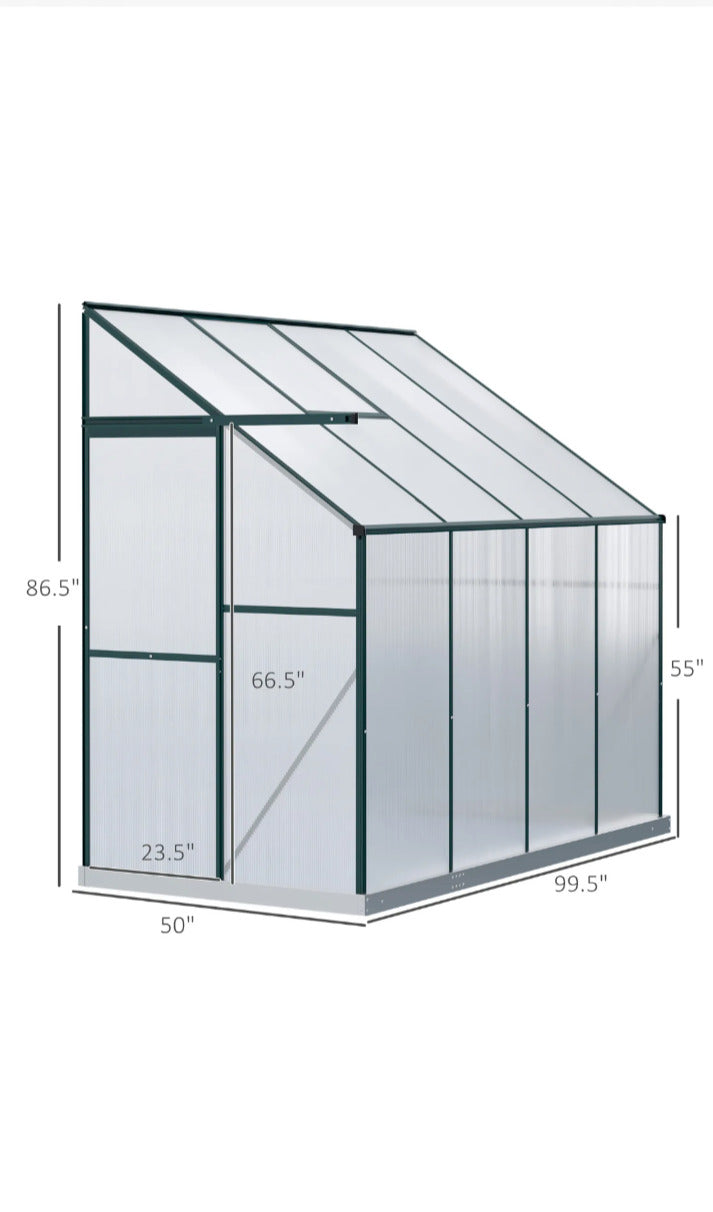 (Panel Only) Large Walk In Greenhouse For Outdoor Polycarbonate 99.5"X 50"X86.5