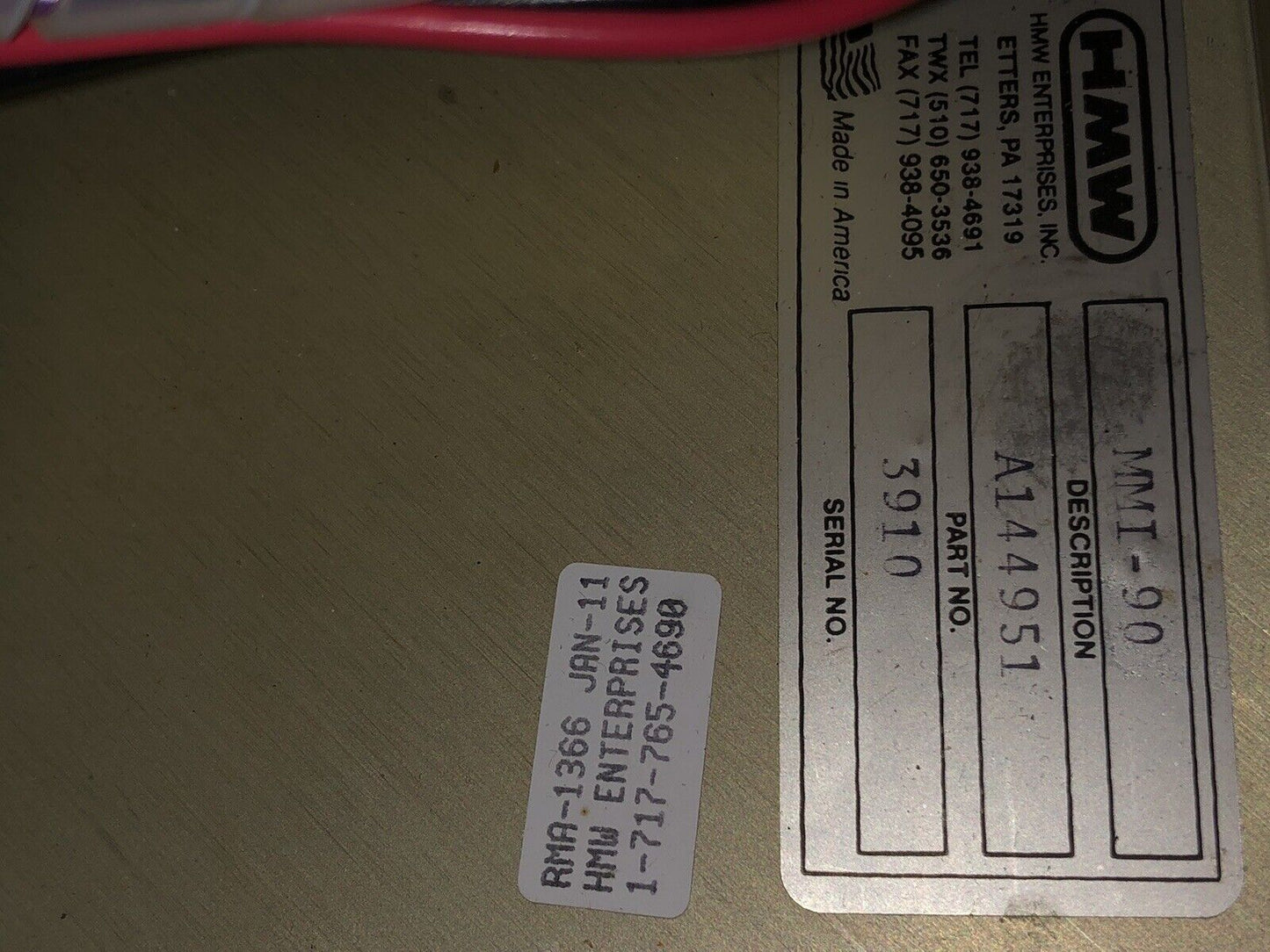 Hmw A144951 Operator Interface Monitor Mmi-90 Landis 3200,Mm1-90,Fd
