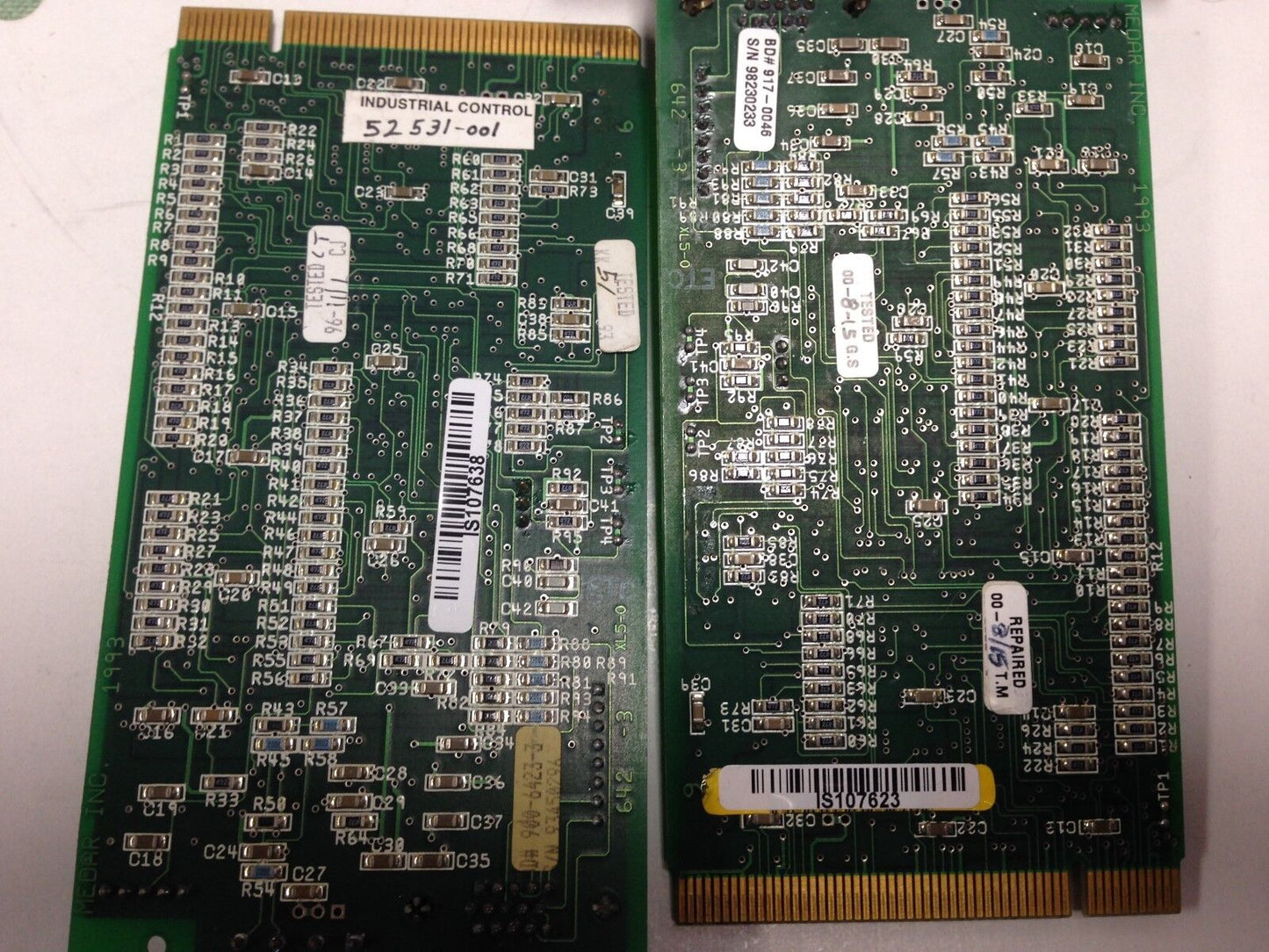 Lot 2 Medar Medweld 3001 1993 642-3  Pcb Board  One Missed Front Panel,Dk