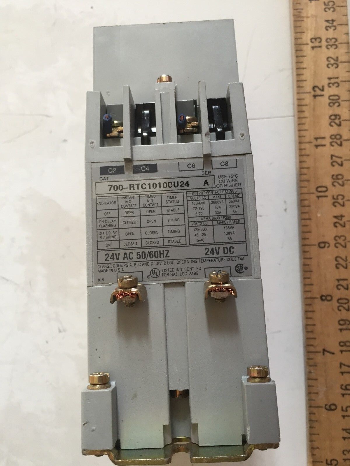 Allen Bradley 700-Rtc10100u24,Rtc,24V Dc Relay,Industrial 5A/300Vdc Contactor,Ba