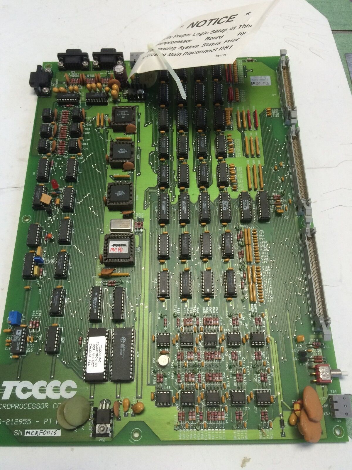 Tocco D-212955 Microprocessor Control Board  D-212955-Pt1 ,Dj