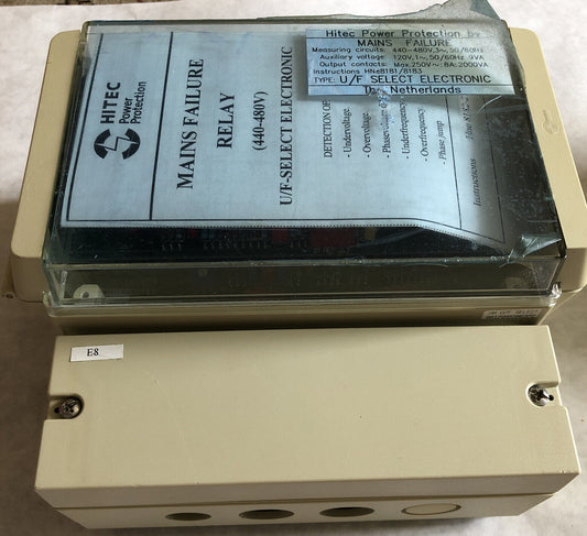 Hitec Holec 6989005B1,Uselect Hh U/F Select Mains Failure Relay 81822,8812095,Cv