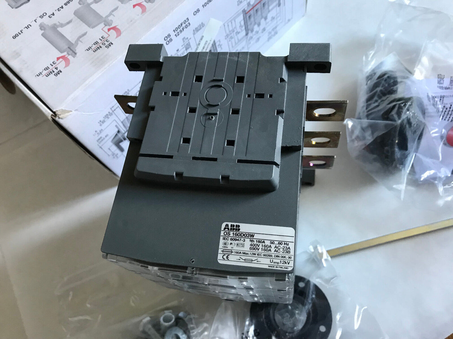 New Abb Os160d03w,1Sca022730r6650 Switch Fuse 160A 690V 3-Nap. Os160d03w-71,Aj
