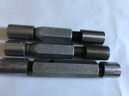 Lot The Pipe Machinery Go No Go Plug Gage .920,.931,900,.905,.9455,.9375,Sa