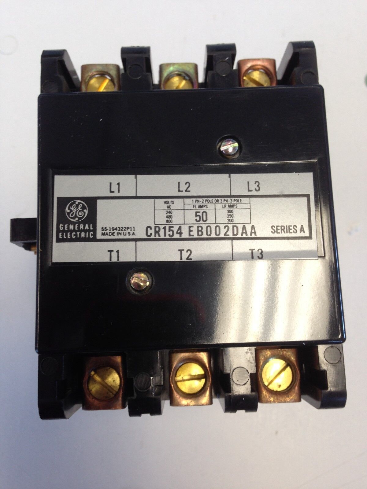 New Ge General Electric Dp Starter Contactor Cr154eb002daa,50 Amp, 3 Pole,Dc