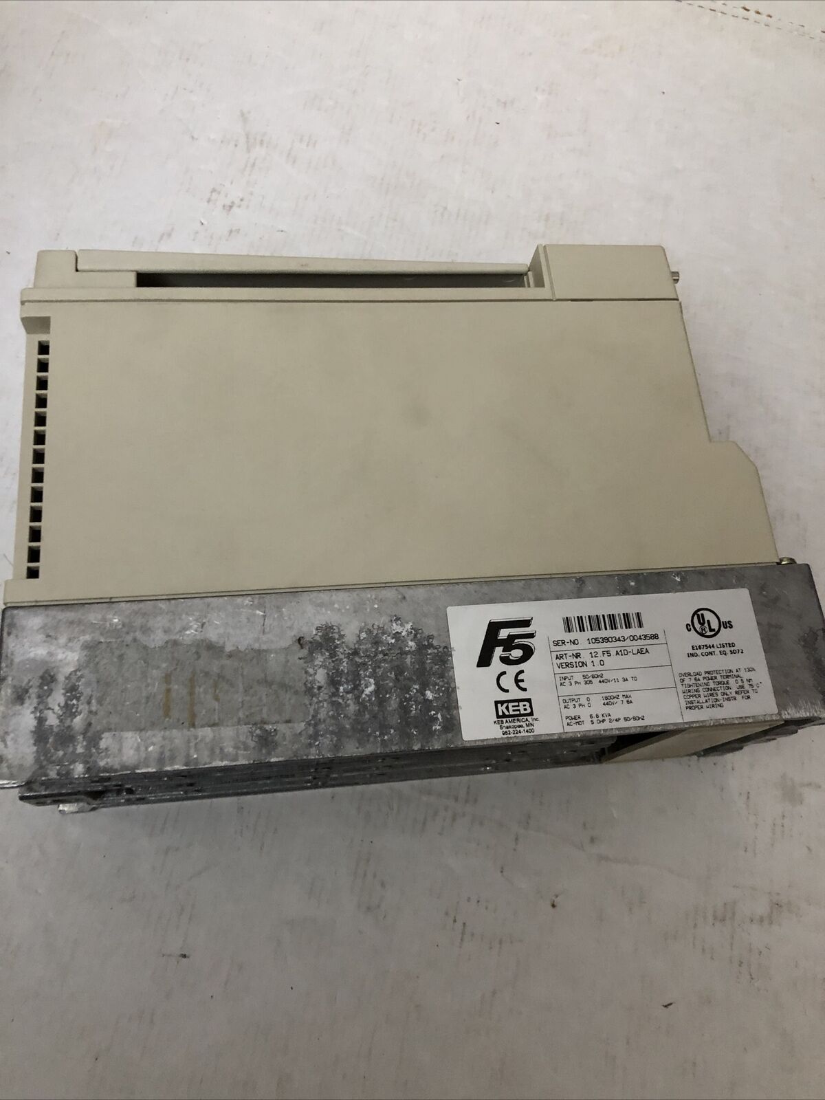 Keb 12.F5.A1d-Laea,6.6 Kva,12F5a1dlaea Combivert Drive 5Hp Close Loop,Cz