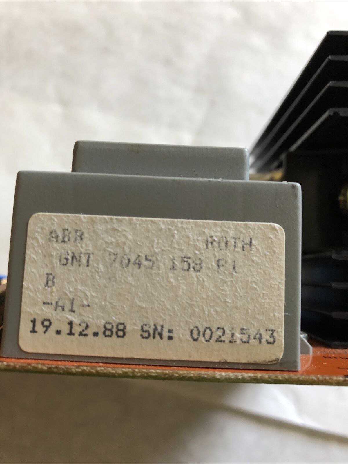 Abb 12M25-15-10,19.12.88 Power Supply Board Feldschwachgerat Glb,Abb Glb 0501,Sv