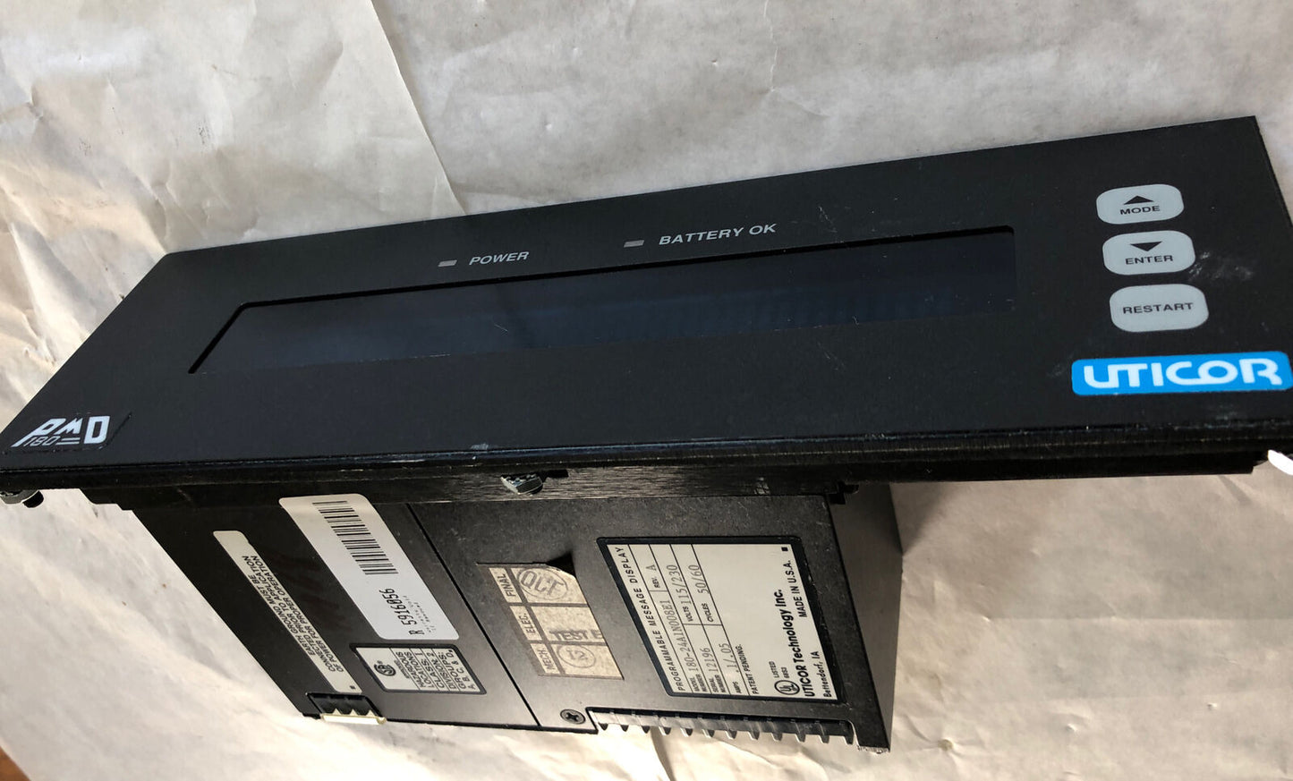 Uticor 180-24A1n008e1,Pmd 180, Avg Message Display .1/.05Amp 115/230V,Ee
