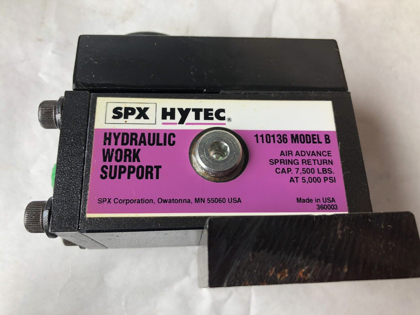 New Spx Hytec 110136 Model B Work Support Block,Air,7500Lb Capacity,Ta