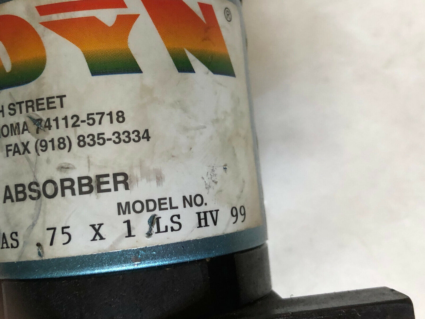 Efdyn Sas. 75X1 Ls Hv 99,15581 Shock Absorber 3/4" Bore 1" Stroke Lug Mount,Ck