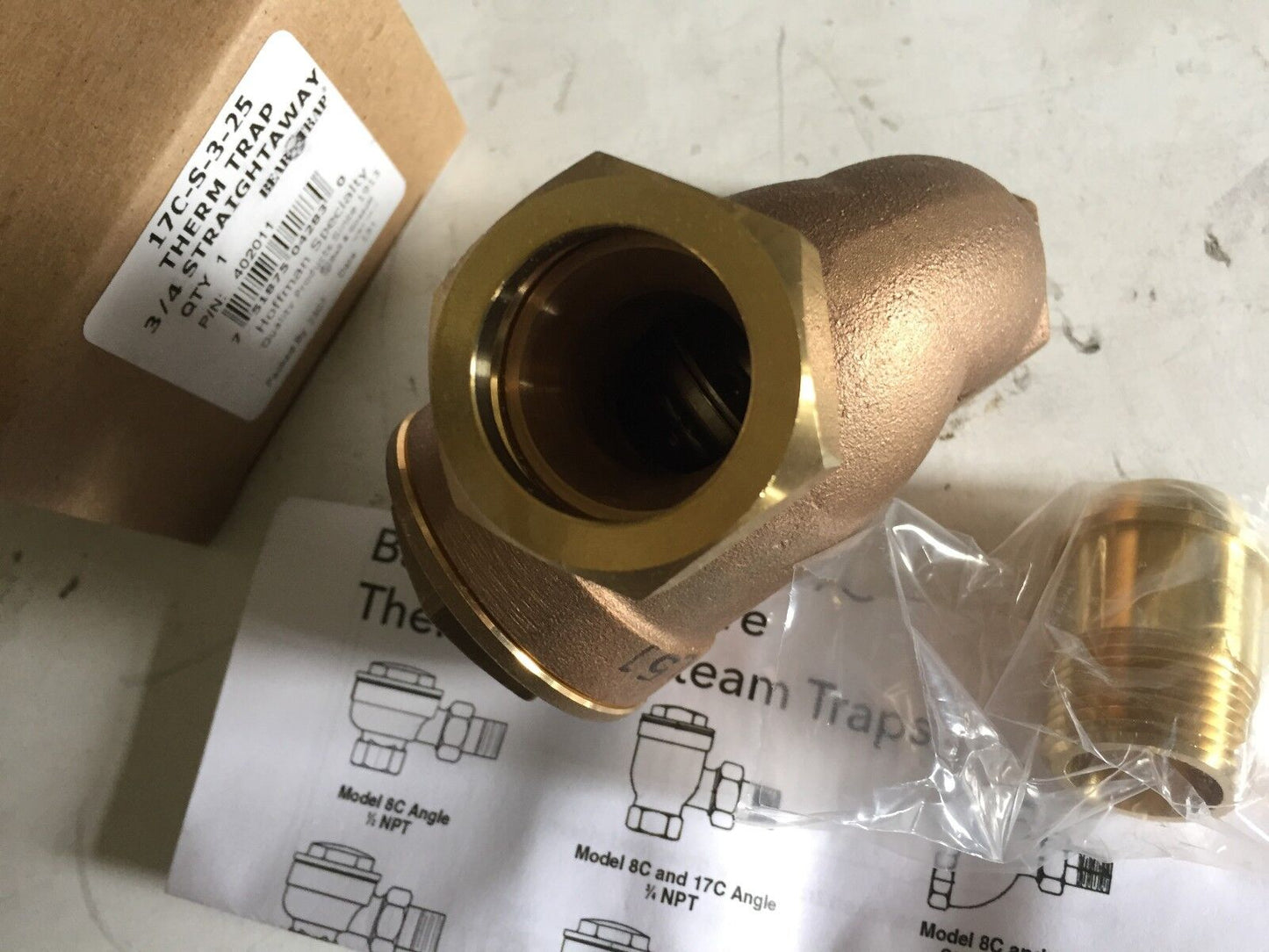 New 3/4" Hoffman 17C-S-3-25,No 17C,Ab0715 Steam Trap Valve ,Te