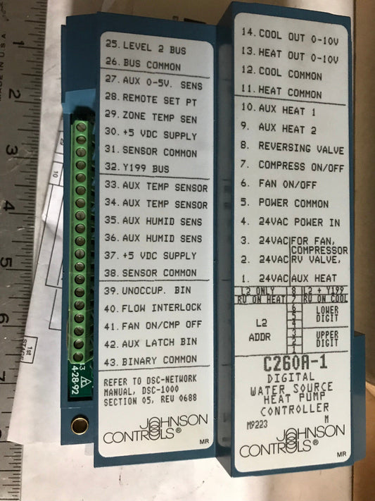 New Johnson Controls C260a-1 Digital Heat Pump Controller Signal System 19G9