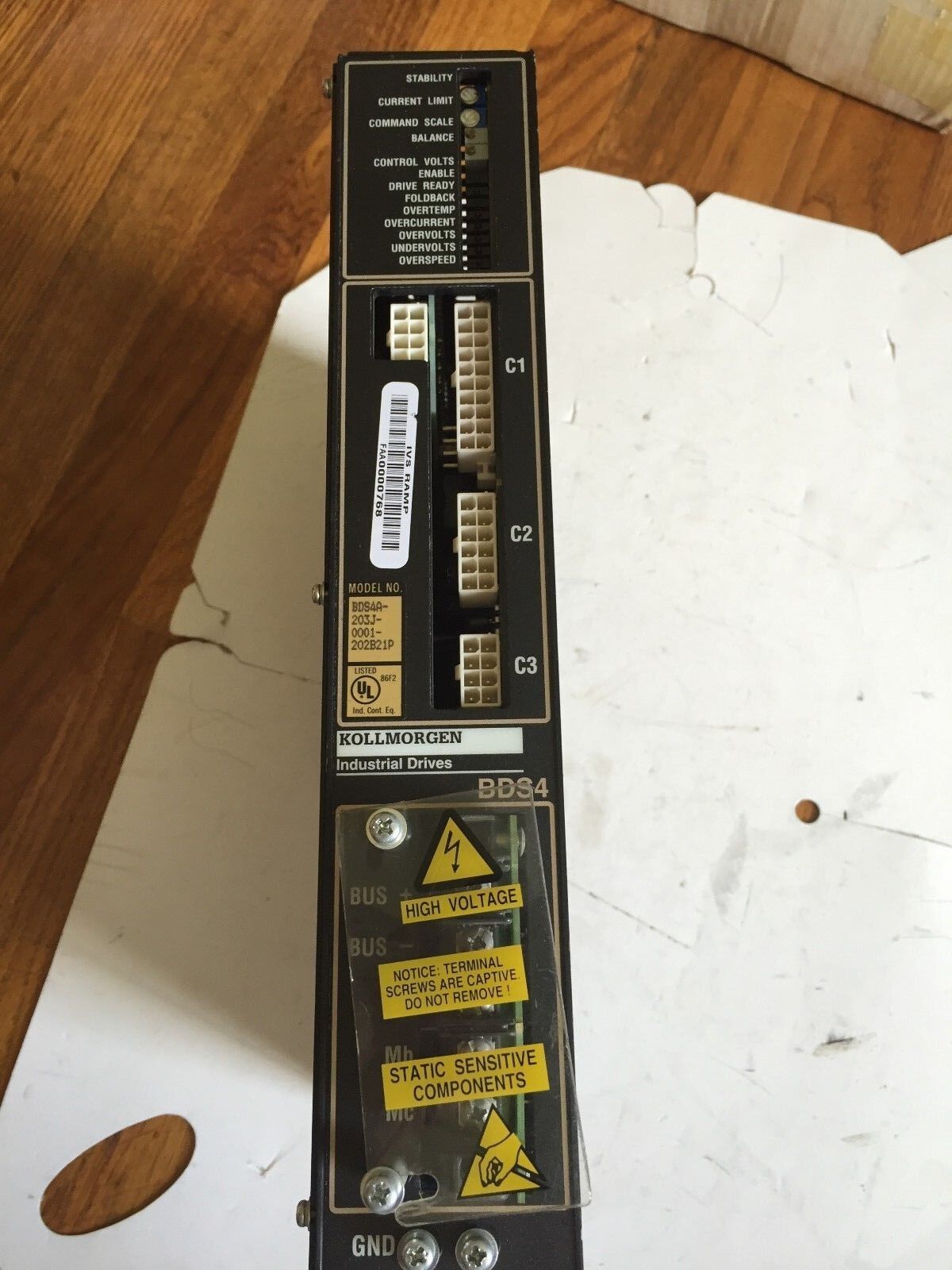 Kollmorgen Bds4a-203J-0001-202B21p,Bds4,310Vdc/4.5Amp In 230Vac/3Amp,Bh