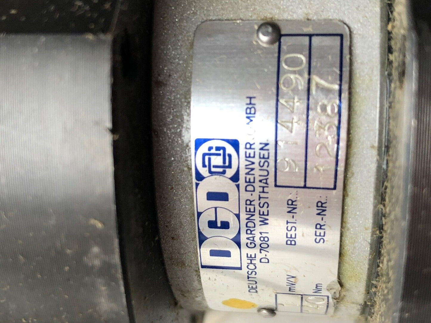 Gardner-Denver 914490 Dgd Nutrunner Transducer Torque Sensor, 1Mv/V, 140 Nm,Bw