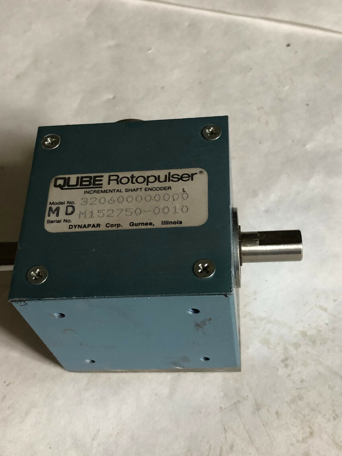 Qube 320600000000,Md,Ms3102e14s-6P,Dh,Itt 8830 Incremental Shaft Encoder,Ch