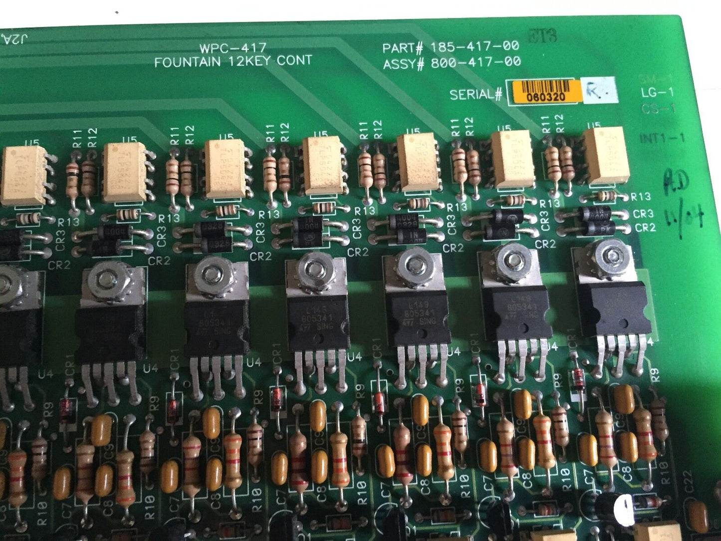 Web 185-417-00,800-417-00 Printing Fountain 12Key Cont,Wpc-417,Ti