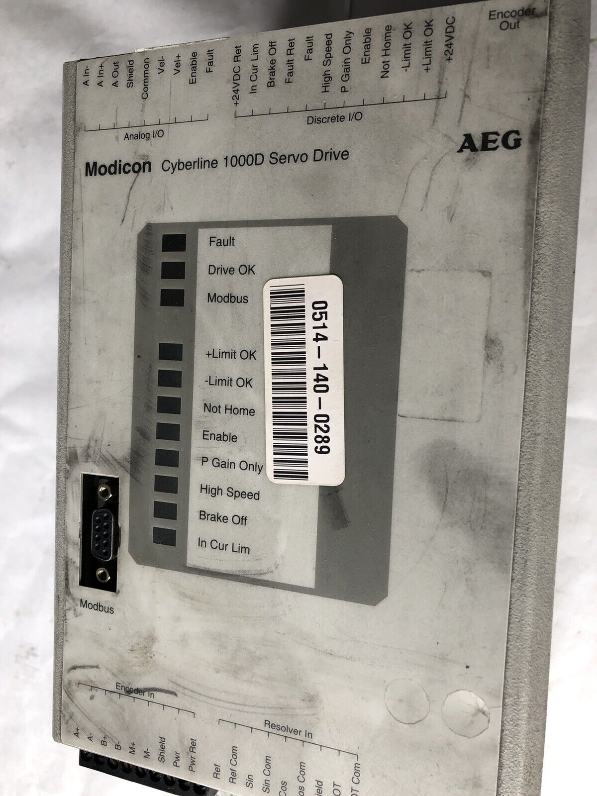 Aeg Modicon Dr-D020-001 Cyberline 1000D Servo Drive As-012B-202, Aeg,Eb