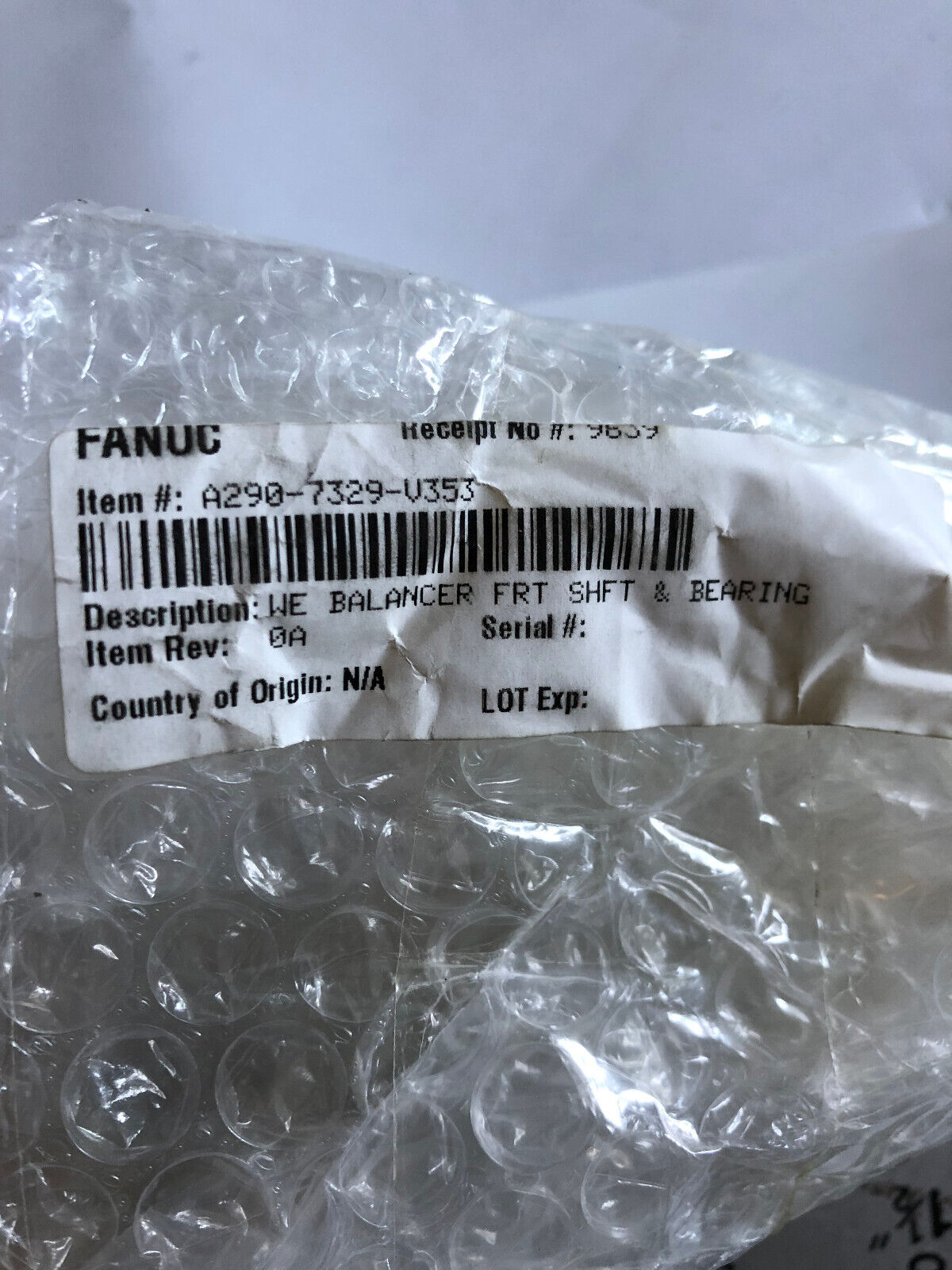 New Fanuc A290-7329-V353 We Balancer Frt Shft,Fanuc A290 7329 V353,Am