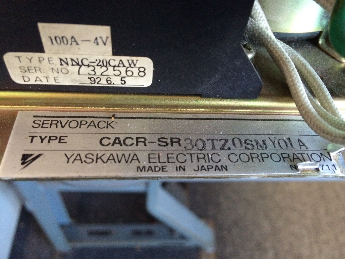 Yaskawa Cacr-Sr 30Tz0smy01a,Cacr-Sr-30,Jasp-Tzi01b Servopack Servo,Cacr-Sr Tz,Ch