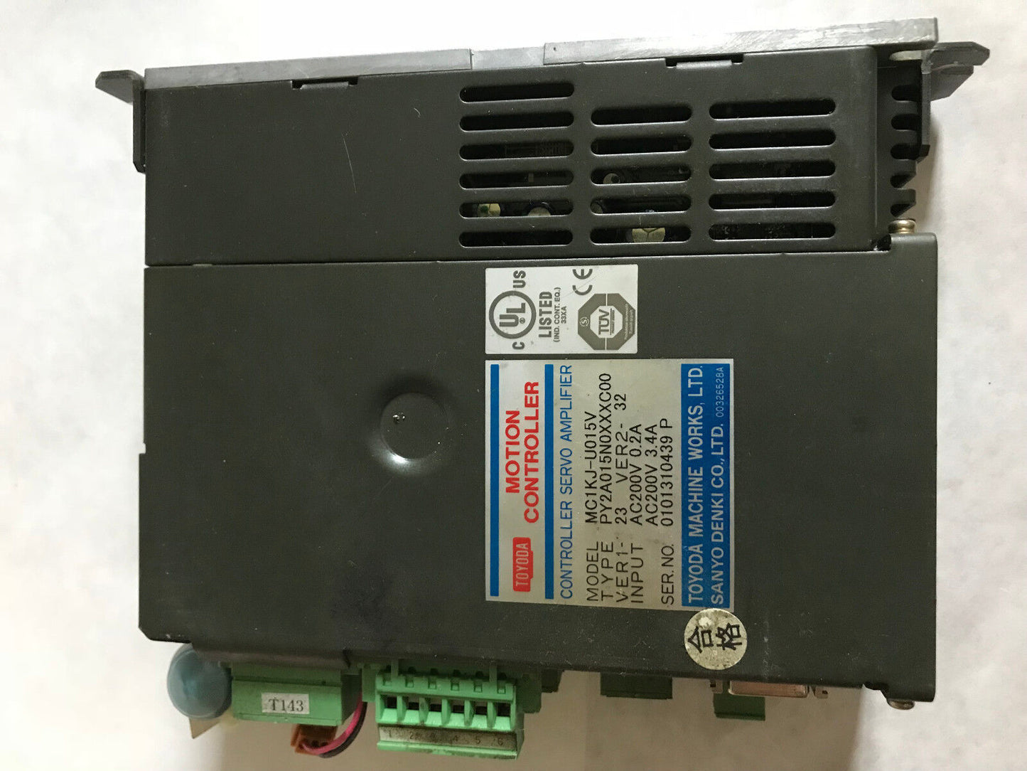 Toyoda Mc1kj-U015v Servo Amplifier Controller,Toyoda Mk1kj-Uo15,Ak,Ep,Eo