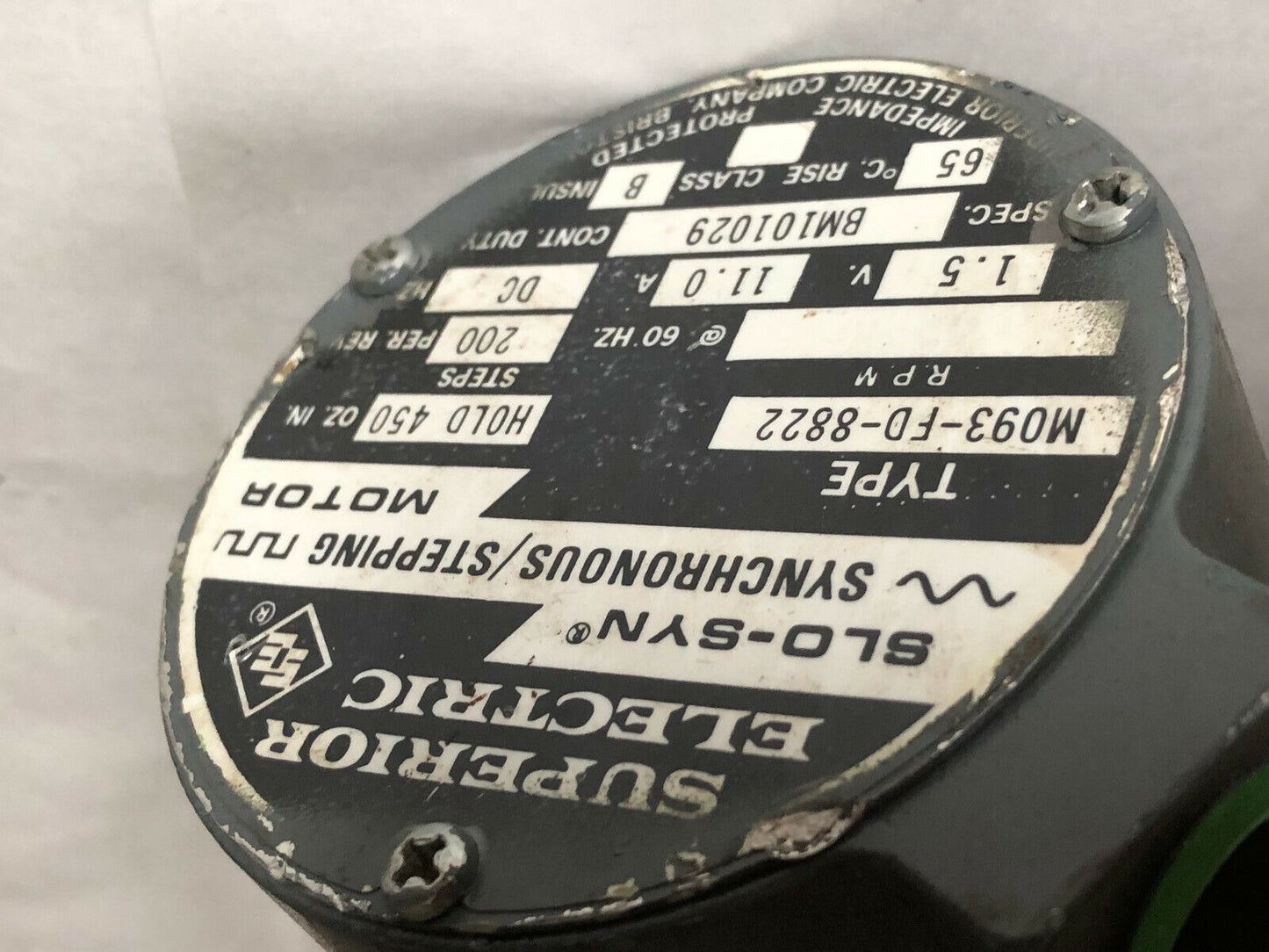 Superior Electric Mo93-Fd-8822 Step Motor,M093-Fd-8822,1/2 H Reducer, 493529,Se
