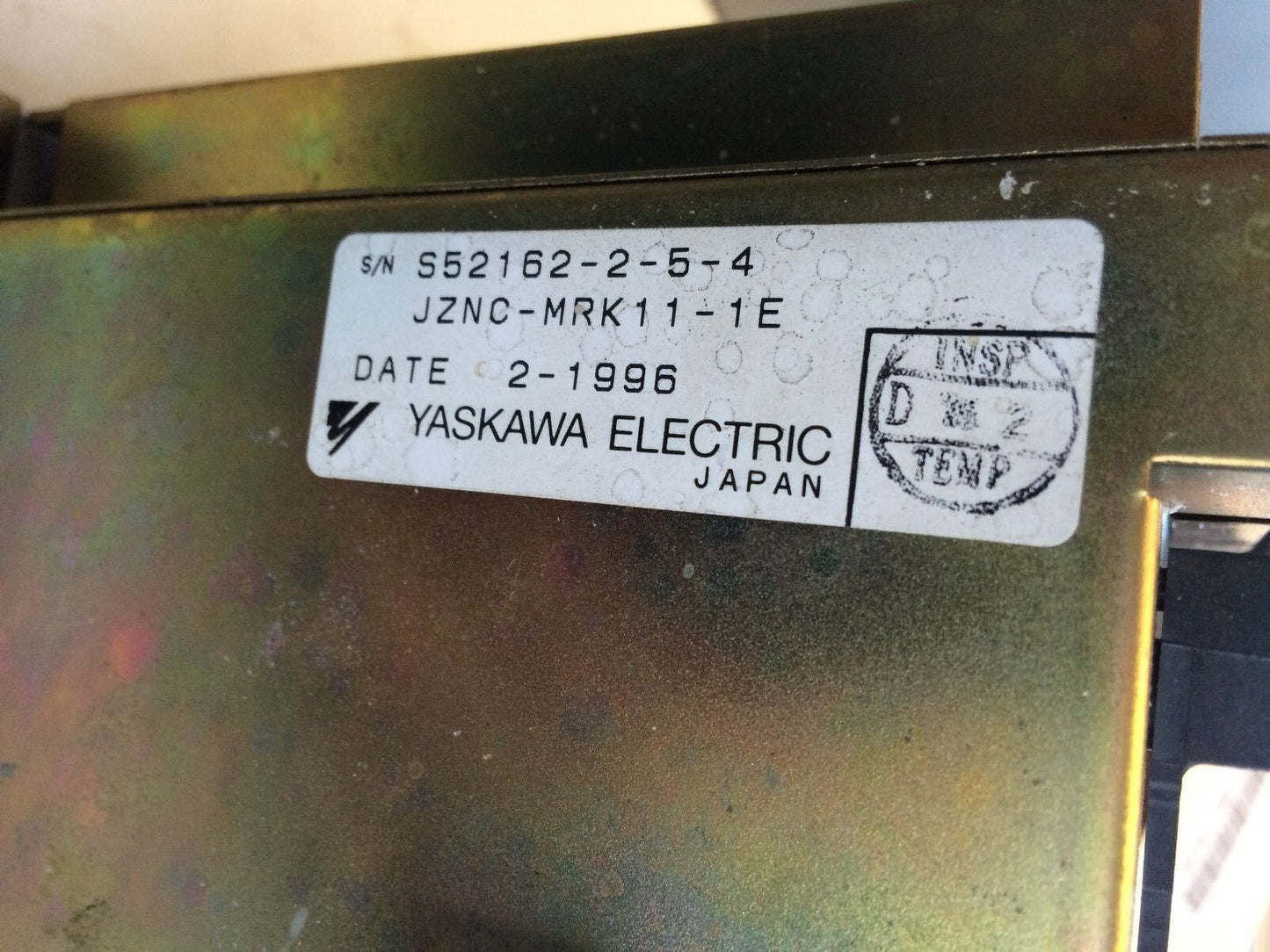 Yaskawa Jznc-Mrk11-1E,Df9201435-A0,Yasnac Cps-18Fb Power Jancd-Mfc06,Bm