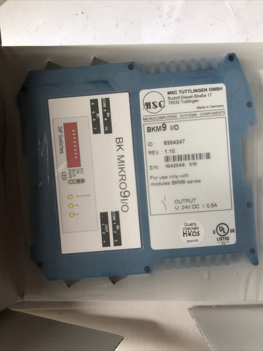 New Bk Mikro Bkm91/O,6304247 Rev 1.10,Bk Micro9i/O,Bk Bkm9 I/O,Fk