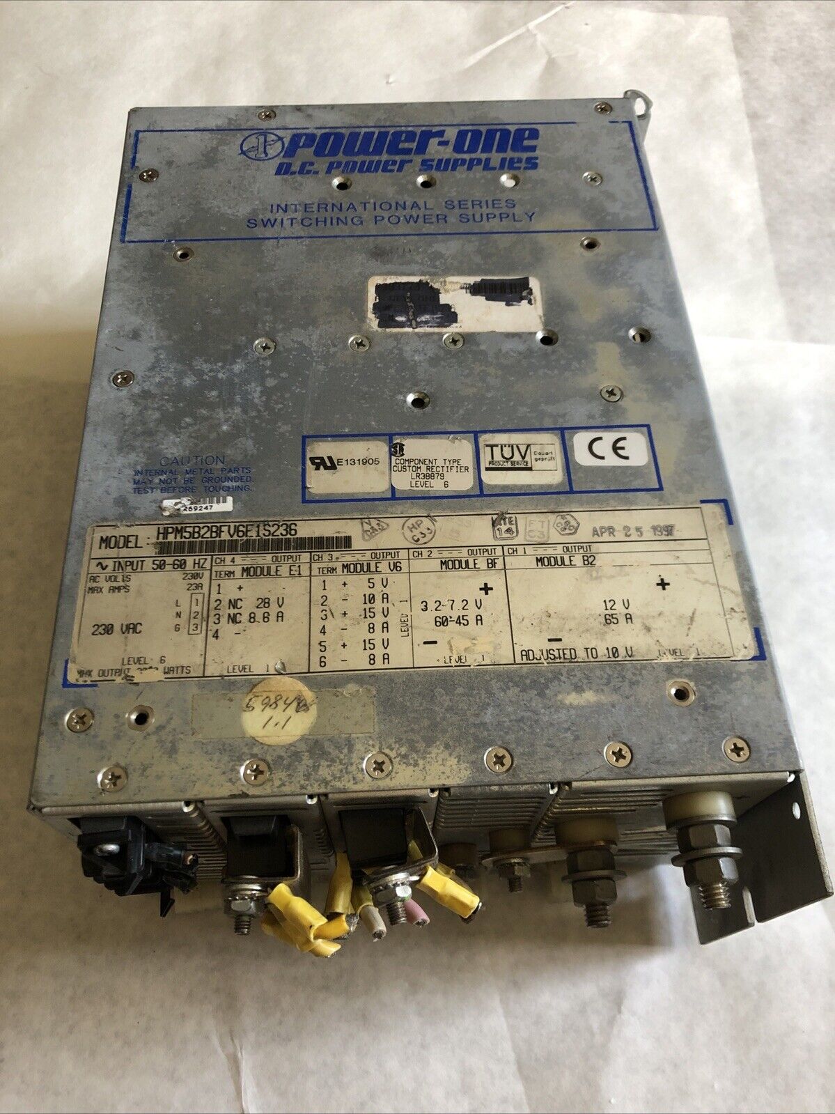 Power-One  Hpm5b2bfv6e1s236, 405-160-00  Power Supply,Sl