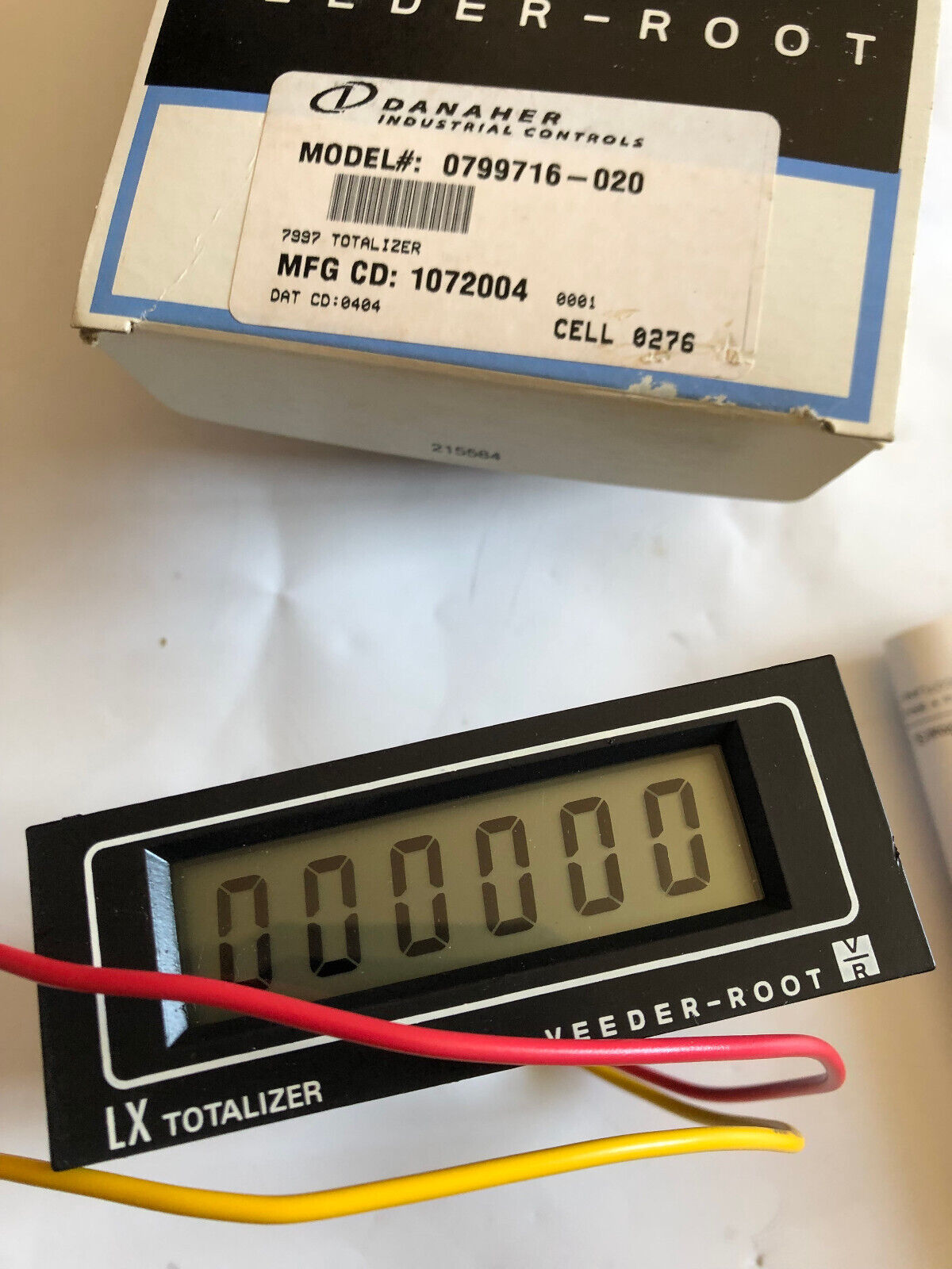 New Dahner Controls Veeder-Root Form 799716-020 Lx Totalizer Lcd Display,Cu