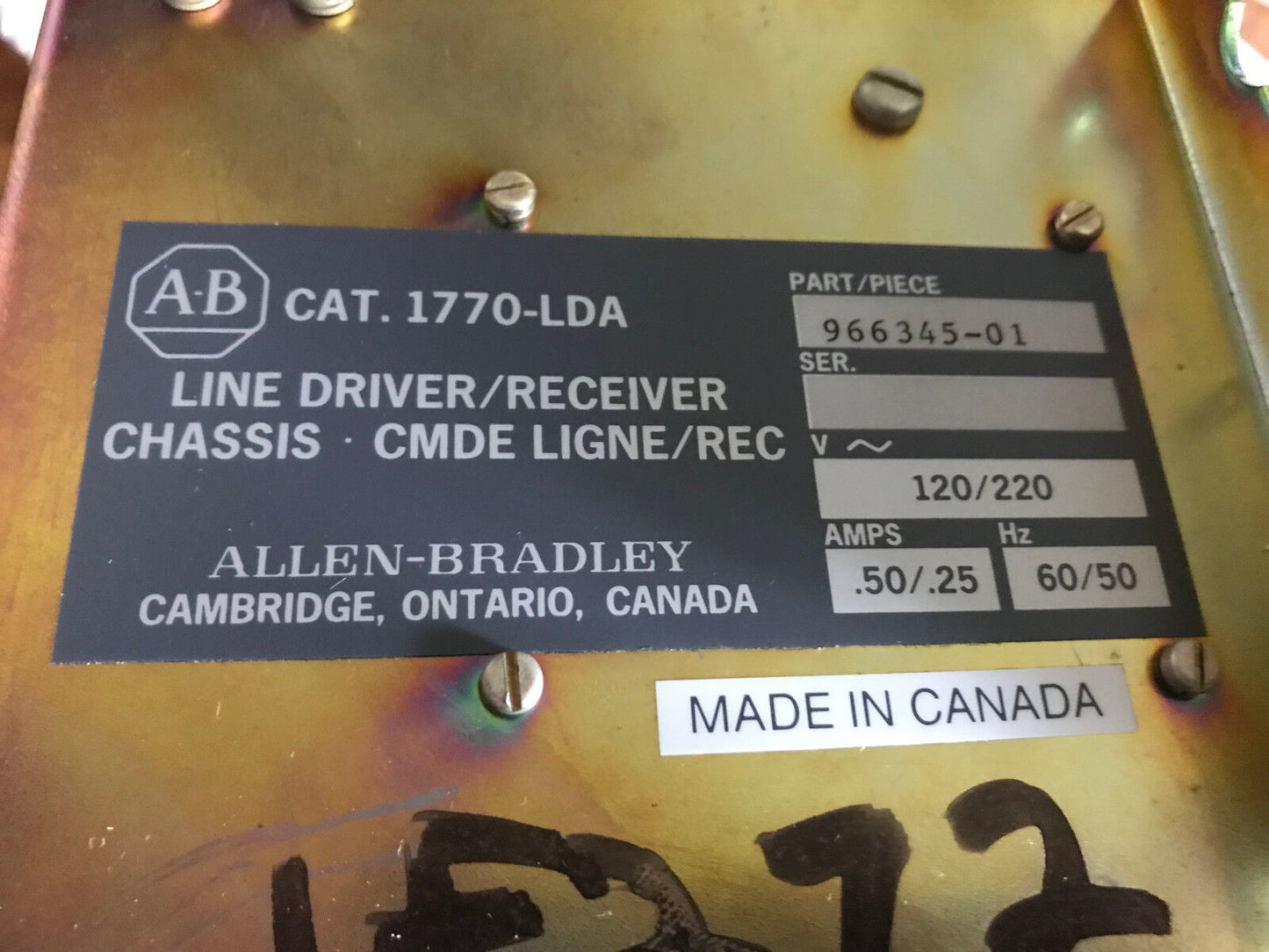 New Allen-Bradley 1770-Lda Line Driver/Receiver Plc-2,Allen-Bradley 966345-01,Eq
