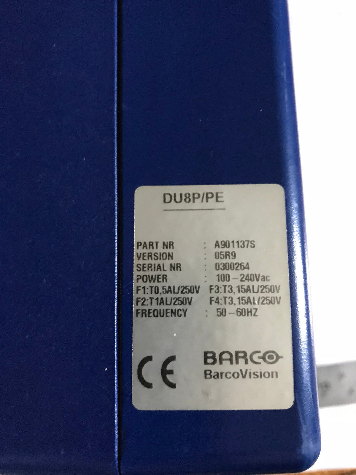 Barco A901137s Barco Du8p/Pe 100-240V Data Collection Terminal,An