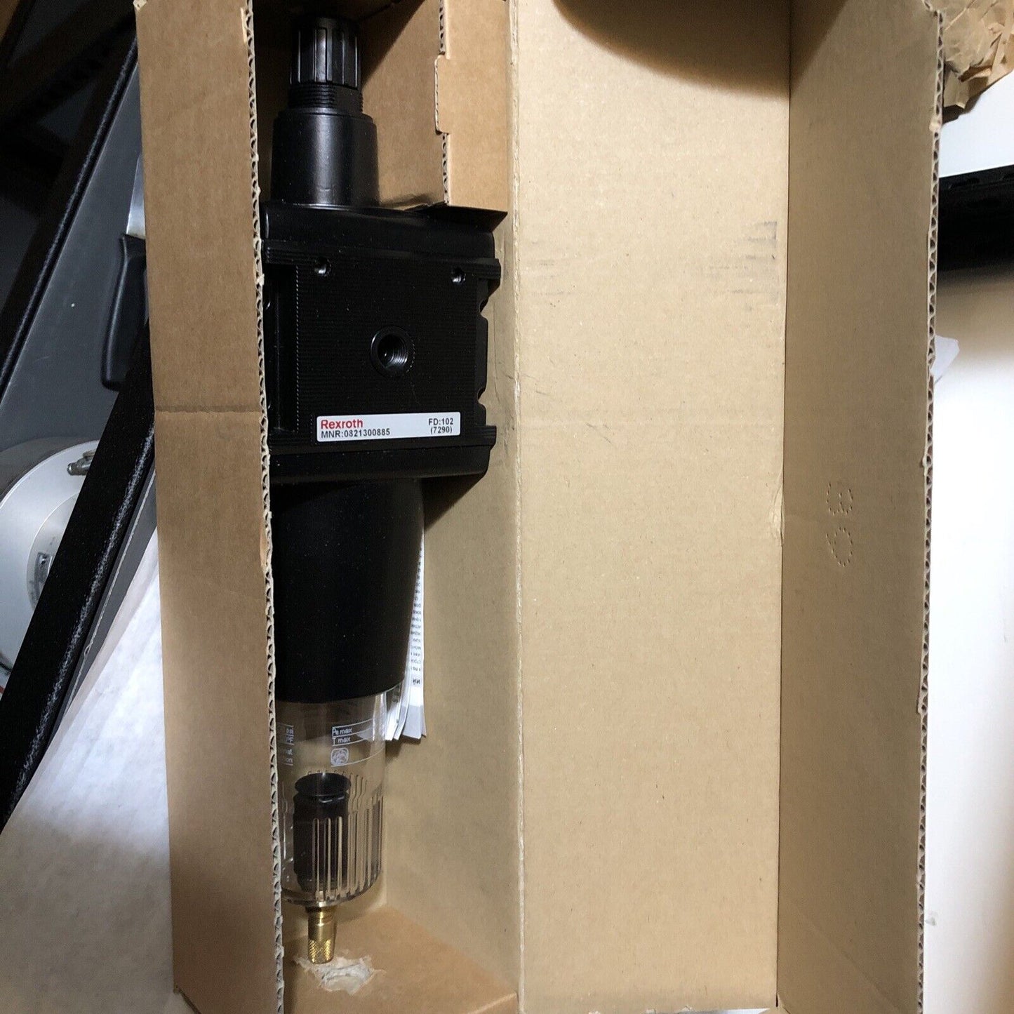 New  1" Npt Rexroth Mnr 0821300885  Pneumatic Filter  Regulator ,Bj