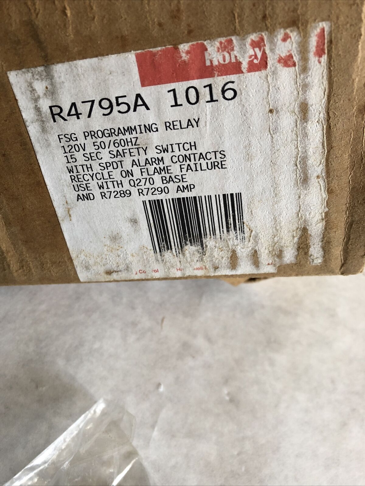 New Honeywell R4795a 1016,R4795a1016,Fsg Programming Relay,Sd