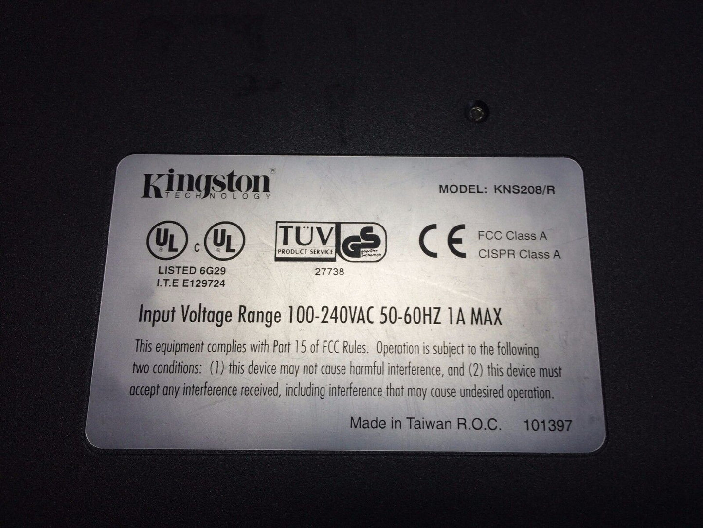 Kingston Kns208/R Etherx Switch 10 Port Pro-Series 19 Rack Mountable,Ej