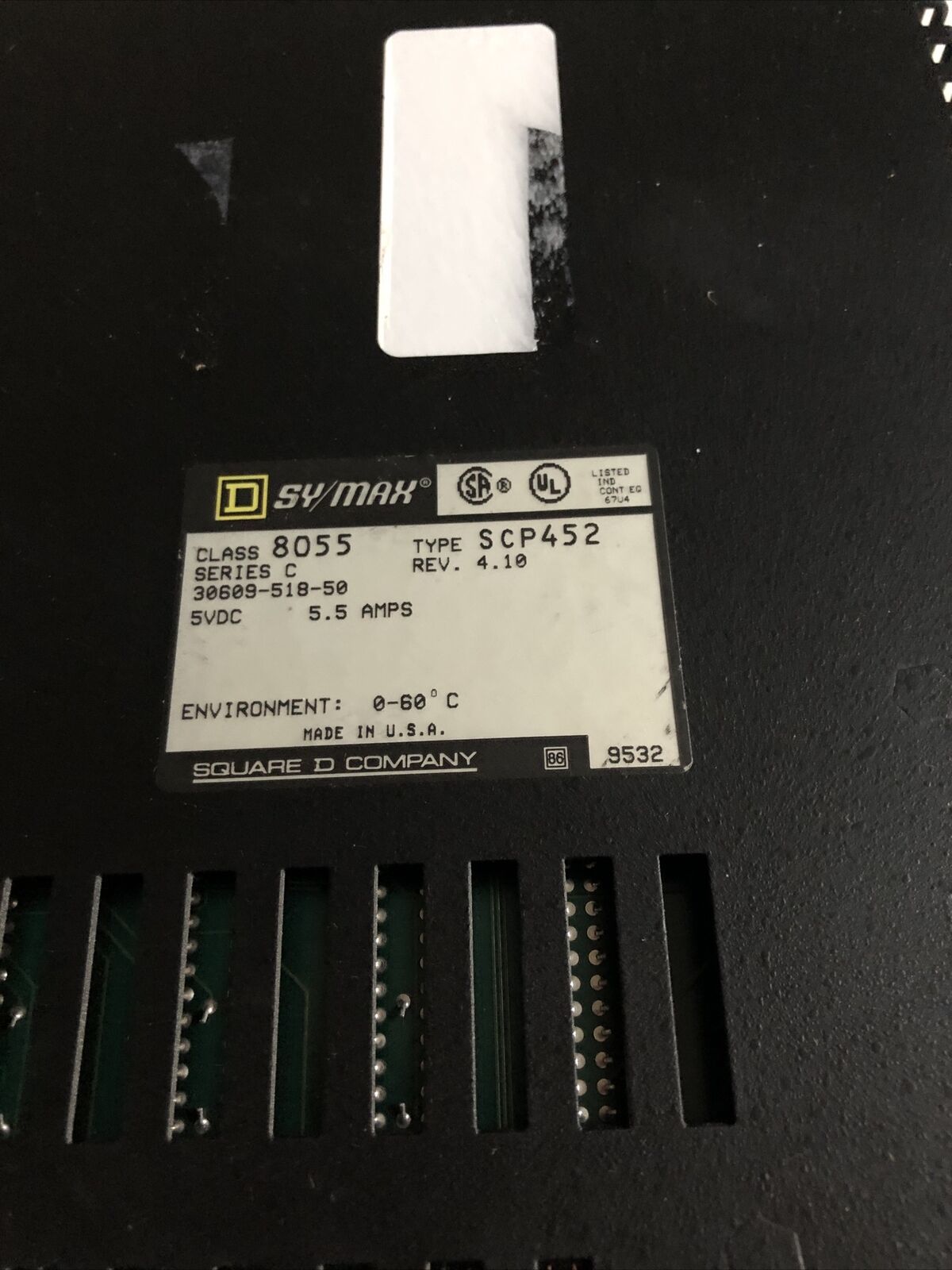 Square D 8055 Scp452 Processor Sy/Max 450,4 K Ram 8055 Scp452,Ea,Fb
