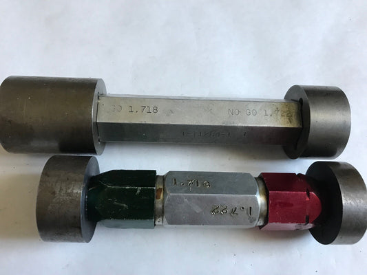 Lot The Pipe Machinery Go No Go Plug Gage 1.718 1.722  1.718 1.722,Ac