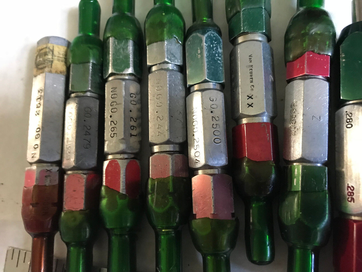 Lot Plug Gage Go Nogo Van Keuren .2037,2044,233,2499,280,2685,2280,375,3860,Es