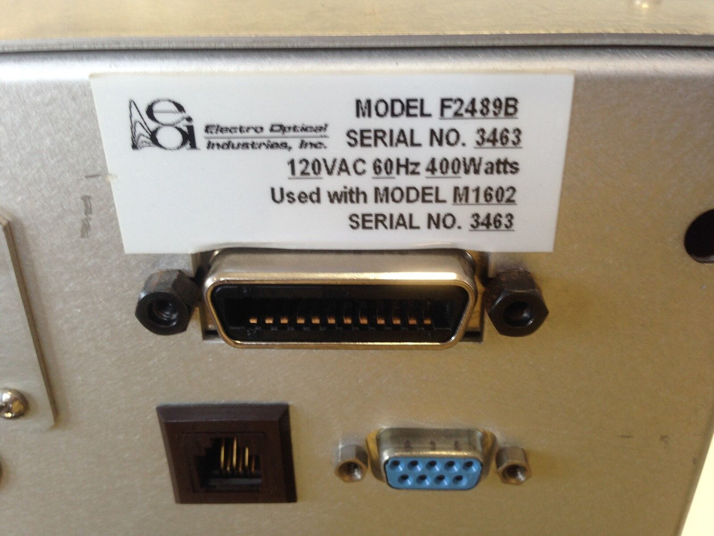 Eo F2489b,Electro Optical F2489b Temperature Controller Use With Model M1602,Fc