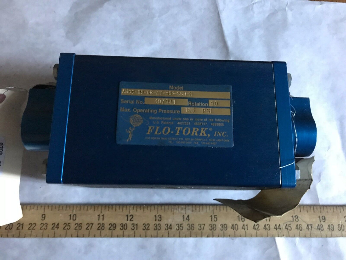 New Flo-Tork A500-90-Cb-Et-Ms1-Sbh-N Rotary Actuator ,To