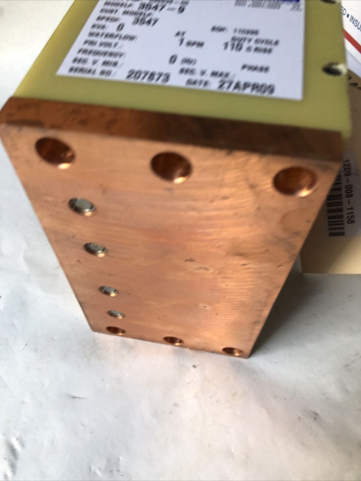 New Roman Manufacturing 3547-9 Fixture Type Transformer/Grounding Reactor,Fj