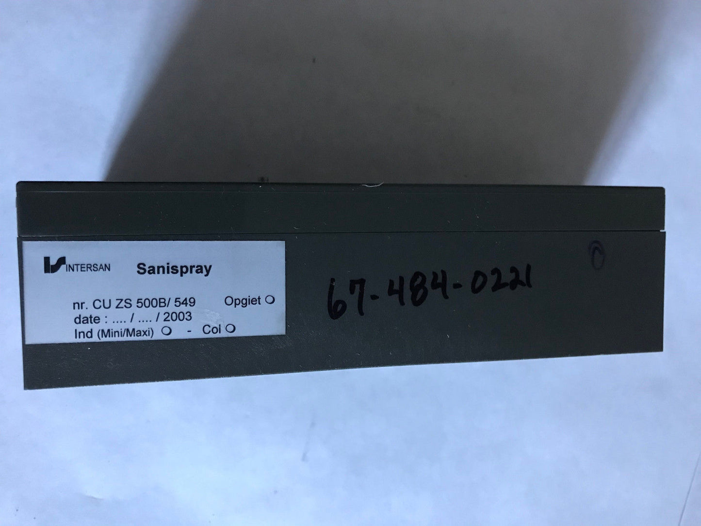 Is Cu Zs 500B/549 Switch Intersan P3173 Cu Sanispray 67-484-0221 Unit,Sa