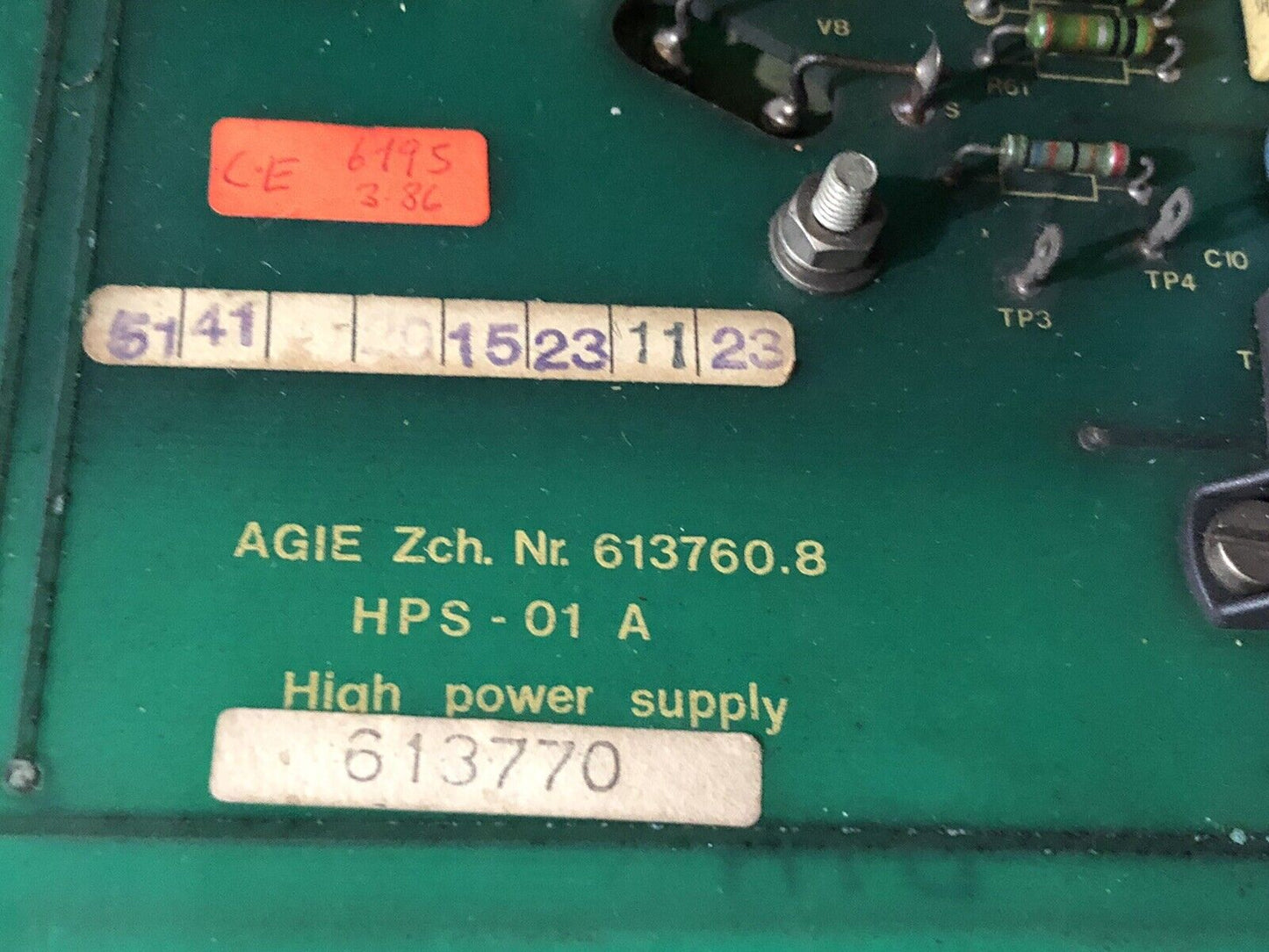 Agie Hps-01 A 613760.8 High Power Supply Pcb 4 Agiepuls Mm Wire Edm Control,To